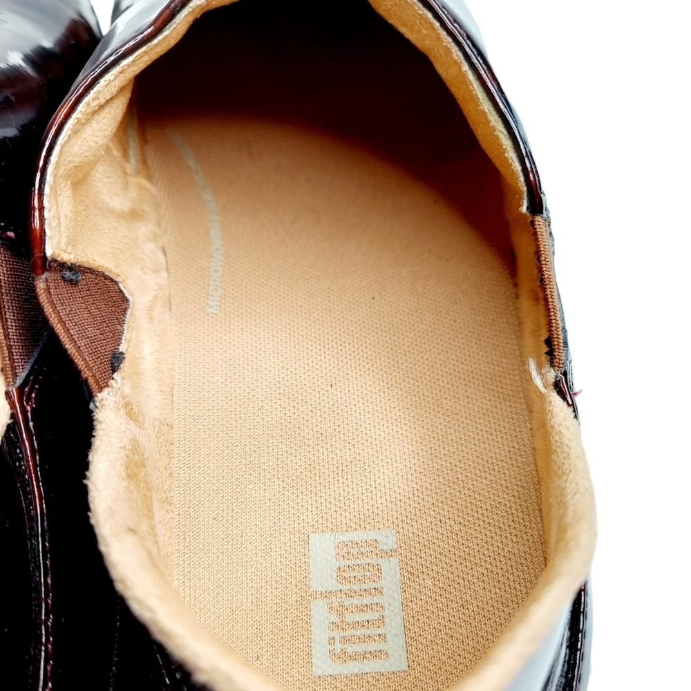 FITFLOP Size 8 Superloafer Tortoiseshell Loafer Chocolate Brown Turtle NEW - Picture 10 of 10